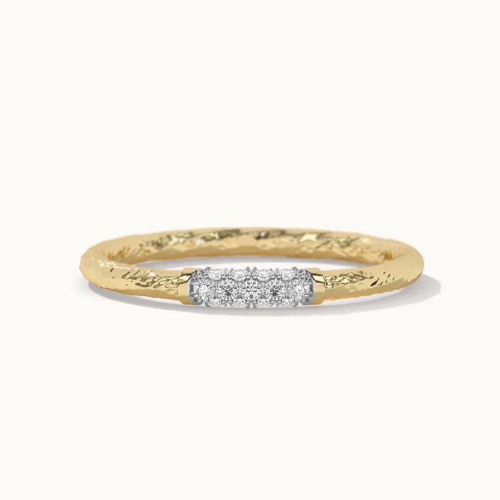 HYOU FINE JEWELRY Textured Diamond Band - Size 8 (FINAL SALE - OPEN TO OFFERS)